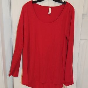 Lynnae Red Vertical Ribbed